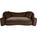 Manufacturer Color_Brown -- Destin 91" Brown Velvet Upholstered Sofa IMAGE 4
