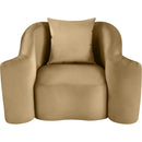 Meridian Destin Camel Velvet Chair IMAGE 4