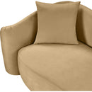  Manufacturer Color_Camel -- Destin 70" Camel Velvet Upholstered Loveseat IMAGE 13