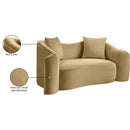  Manufacturer Color_Camel -- Destin 70" Camel Velvet Upholstered Loveseat IMAGE 18