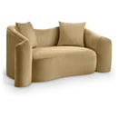  Manufacturer Color_Camel -- Destin 70" Camel Velvet Upholstered Loveseat IMAGE 1