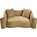 Meridian Destin Camel Velvet Loveseat IMAGE 4
