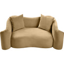  Manufacturer Color_Camel -- Destin 70" Camel Velvet Upholstered Loveseat IMAGE 4