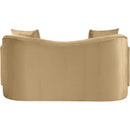 Meridian Destin Camel Velvet Loveseat IMAGE 5