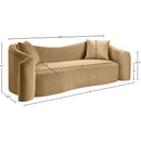  Manufacturer Color_Camel -- Destin 91" Camel Velvet Upholstered Sofa IMAGE 17