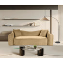  Manufacturer Color_Camel -- Destin 91" Camel Velvet Upholstered Sofa IMAGE 2