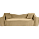  Manufacturer Color_Camel -- Destin 91" Camel Velvet Upholstered Sofa IMAGE 3