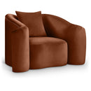 Meridian Destin Cognac Velvet Chair IMAGE 1