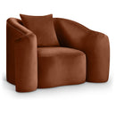  Manufacturer Color_Cognac -- Destin Cognac Velvet Upholstered Chair IMAGE 1