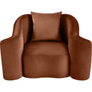 Manufacturer Color_Cognac -- Destin Cognac Velvet Upholstered Chair IMAGE 4