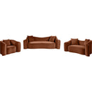  Manufacturer Color_Cognac -- Destin 70" Cognac Velvet Upholstered Loveseat IMAGE 15