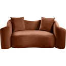Meridian Destin Cognac Velvet Loveseat IMAGE 3