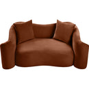  Manufacturer Color_Cognac -- Destin 70" Cognac Velvet Upholstered Loveseat IMAGE 4