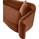 Meridian Destin Cognac Velvet Sofa IMAGE 12
