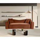  Manufacturer Color_Cognac -- Destin 91" Cognac Velvet Upholstered Sofa IMAGE 2