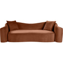  Manufacturer Color_Cognac -- Destin 91" Cognac Velvet Upholstered Sofa IMAGE 3