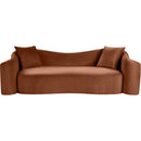 Meridian Destin Cognac Velvet Sofa IMAGE 3
