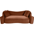  Manufacturer Color_Cognac -- Destin 91" Cognac Velvet Upholstered Sofa IMAGE 4
