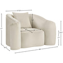  Manufacturer Color_Cream -- Destin Cream Velvet Upholstered Chair IMAGE 17