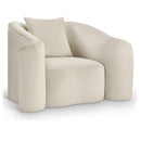  Manufacturer Color_Cream -- Destin Cream Velvet Upholstered Chair IMAGE 1
