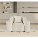  Manufacturer Color_Cream -- Destin Cream Velvet Upholstered Chair IMAGE 2