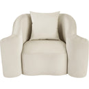  Manufacturer Color_Cream -- Destin Cream Velvet Upholstered Chair IMAGE 4