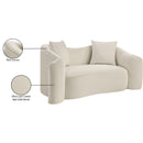  Manufacturer Color_Cream -- Destin 70" Cream Velvet Upholstered Loveseat IMAGE 18