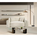  Manufacturer Color_Cream -- Destin 70" Cream Velvet Upholstered Loveseat IMAGE 2