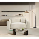 Meridian Destin Cream Velvet Loveseat IMAGE 2