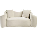  Manufacturer Color_Cream -- Destin 70" Cream Velvet Upholstered Loveseat IMAGE 3
