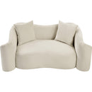  Manufacturer Color_Cream -- Destin 70" Cream Velvet Upholstered Loveseat IMAGE 4