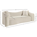 Meridian Destin Cream Velvet Sofa IMAGE 17