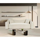  Manufacturer Color_Cream -- Destin 91" Cream Velvet Upholstered Sofa IMAGE 2