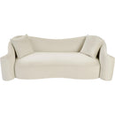  Manufacturer Color_Cream -- Destin 91" Cream Velvet Upholstered Sofa IMAGE 4