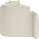  Manufacturer Color_Cream -- Destin 91" Cream Velvet Upholstered Sofa IMAGE 7