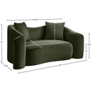  Manufacturer Color_Green -- Destin 70" Green Velvet Upholstered Loveseat IMAGE 17