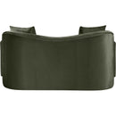 Meridian Destin Green Velvet Loveseat IMAGE 5