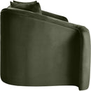 Meridian Destin Green Velvet Loveseat IMAGE 7