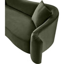  Manufacturer Color_Green -- Destin 91" Green Velvet Upholstered Sofa IMAGE 12