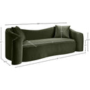  Manufacturer Color_Green -- Destin 91" Green Velvet Upholstered Sofa IMAGE 17