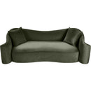 Meridian Destin Green Velvet Sofa IMAGE 4