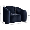 Meridian Destin Navy Velvet Chair IMAGE 17