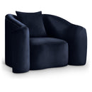 Meridian Destin Navy Velvet Chair IMAGE 1