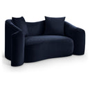  Manufacturer Color_Navy -- Destin 70" Navy Velvet Upholstered Loveseat IMAGE 1