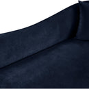 Meridian Destin Navy Velvet Loveseat IMAGE 8