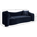 Meridian Destin Navy Velvet Sofa IMAGE 17
