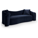  Manufacturer Color_Navy -- Destin 91" Navy Velvet Upholstered Sofa IMAGE 1