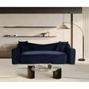  Manufacturer Color_Navy -- Destin 91" Navy Velvet Upholstered Sofa IMAGE 2