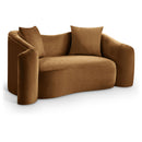  Manufacturer Color_Saddle -- Destin 70" Saddle Velvet Upholstered Loveseat IMAGE 1