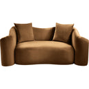  Manufacturer Color_Saddle -- Destin 70" Saddle Velvet Upholstered Loveseat IMAGE 3